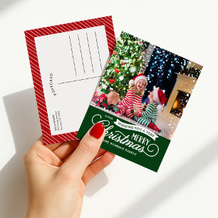 クリスマススクリプト写真テンプレート シーズンポストカード