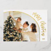 クリスマススクリプト写真 箔シーズンカード (正面)