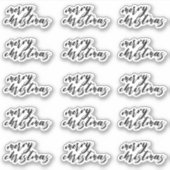 クリスマススクリプト ハッピーメール ギフト デコレーション シール (正面)