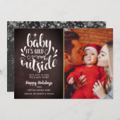 クリスマススクリプトBoho Chalkboardの写真 シーズンカード (正面/裏面)