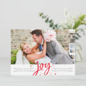 クリスマススクリプトJOY写真モダンシンプルのミニマル シーズンカード (スタンド正面)