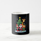 クリスマススクワッドサンタキリン小妖精や小人ダビングマッチング コーヒーマグカップ (中央)
