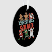 クリスマススクワッドサンタダービング小妖精や小人ファミリーマッチング オーナメント (正面)