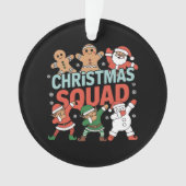 クリスマススクワッドサンタダービング小妖精や小人ファミリーマッチング オーナメント (正面)