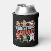 クリスマススクワッドサンタダービング小妖精や小人ファミリーマッチング 缶クーラー (缶正面)