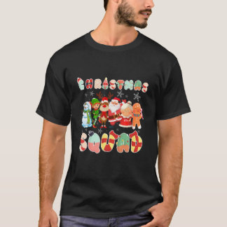 クリスマススクワッドサンタトナカイ小妖精や小人ボーイズ女の子たち Tシャツ