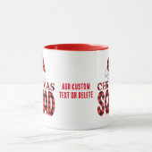 クリスマススクワッドサンタハットクリスマスパーティーレッド マグカップ (中央)