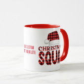 クリスマススクワッドサンタハットクリスマスパーティーレッド マグカップ (正面右)