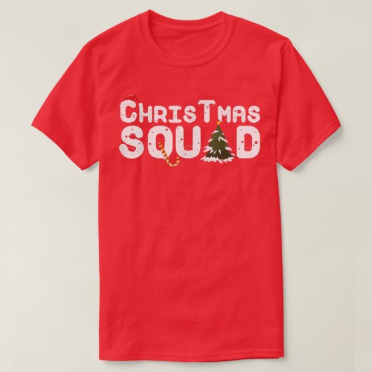 クリスマススクワッドツリーサンタキャンディ131 Tシャツ (デザイン正面)