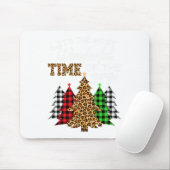 クリスマススクワッドヒョウのプレイドクリスマスツリーファミリーマット マウスパッド (マウス)
