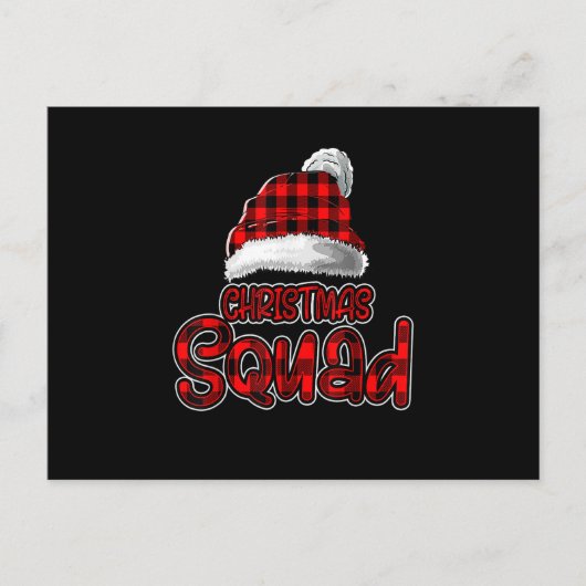 クリスマススクワッドファミリーグループのマッチングおもしろいクリスマスP インビテーションポストカード (正面)