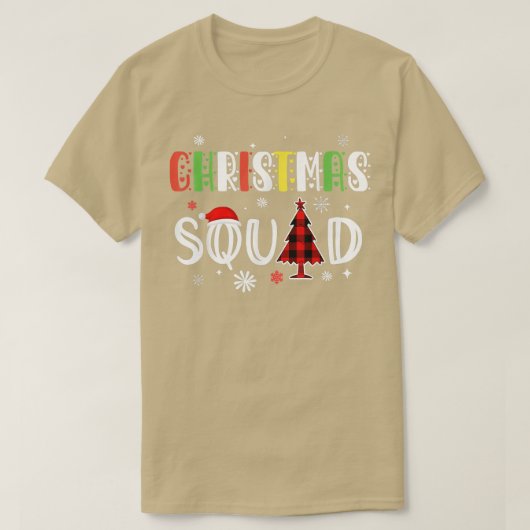 クリスマススクワッドファミリーマッチングパジャマクリスマス Tシャツ (デザイン正面)
