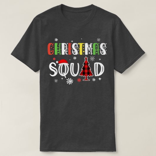 クリスマススクワッドファミリーマッチングパジャマクリスマス Tシャツ (デザイン正面)