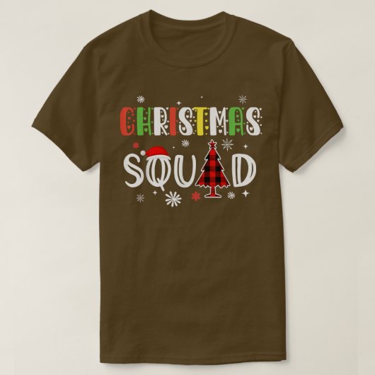 クリスマススクワッドファミリーマッチングパジャマクリスマスT-Shi Tシャツ (デザイン正面)