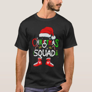 クリスマススクーおもしろいドクリスマスサンタファミリーパジャマCr Tシャツ