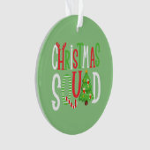クリスマススクーおもしろいドツリー家族マッチング オーナメント (正面)