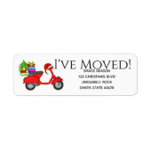 クリスマススクーターを贈り物で引っ越した ラベル (正面)