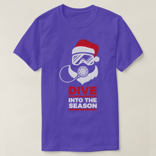 クリスマススクーバダイバーギフトquot海に潜る tシャツ (デザイン正面)