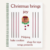 「クリスマススケッチキープサーク」スパイラルノートブック ノートブック (正面)