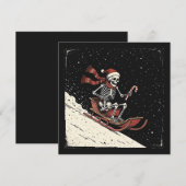 クリスマススケルトンそり シーズンカード (正面/裏面)