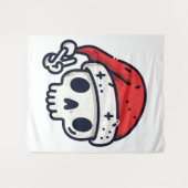 クリスマススケルトンサンタ タペストリー (正面(横))