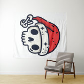 クリスマススケルトンサンタ タペストリー (インサイチュ(横))