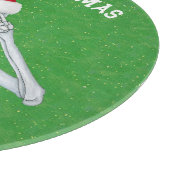 クリスマススケルトンシャイニーオーナメント緑金ゴールド カッティングボード (角)