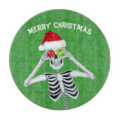 クリスマススケルトンシャイニーオーナメント緑金ゴールド カッティングボード (正面)