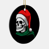クリスマススケルトンヘッド セラミックオーナメント (右)
