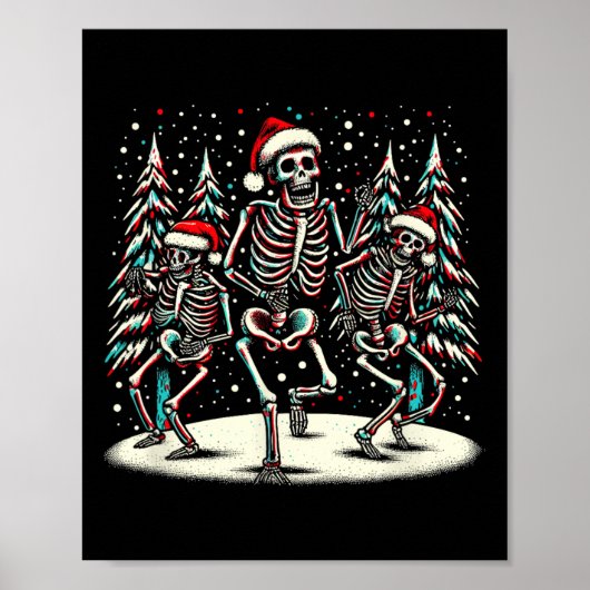 クリスマススケルトン – ヴィンテージハロウィーンの衣装 ポスター (正面)