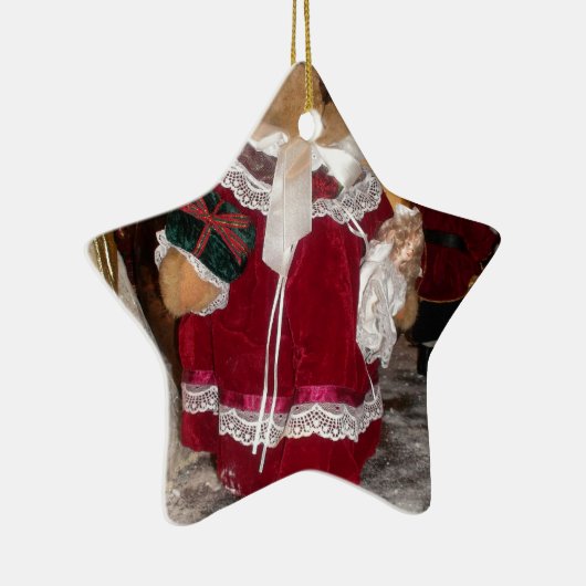 クリスマススケーターのテディベアコレクション。 セラミックオーナメント (右)