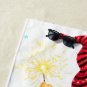 クリスマススケーター格言とギフトビーチタオル ビーチタオル (インサイチュ)