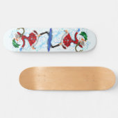 クリスマススケートボードギフト雪だるまとガールダンス スケートボード (横)