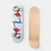 クリスマススケートボードギフト雪だるまとガールダンス スケートボード (正面)