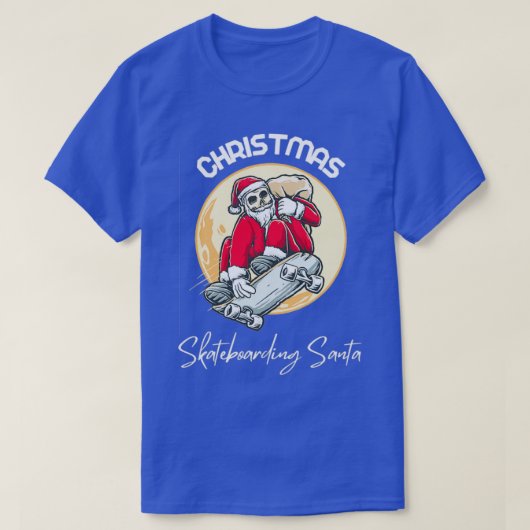 クリスマススケートボードサンタホリデーズギフト Tシャツ (デザイン正面)