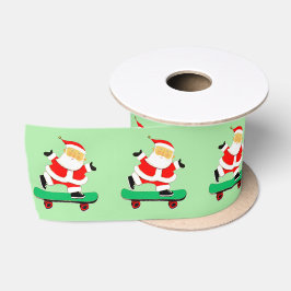 クリスマススケートボードサンタ サテンリボン