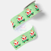 クリスマススケートボードサンタ サテンリボン (裏面)