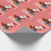 クリスマススケートボードサンタ ラッピングペーパー (角)
