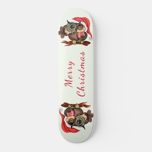 クリスマススケートボードベビーフクロウとギフト スケートボード (正面)