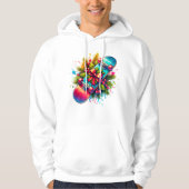 クリスマススケートボードレッドボウパインブランチ パーカ (正面)