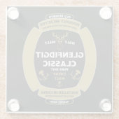 クリスマススコッチウイスキーラベル ガラスコースター (裏面)