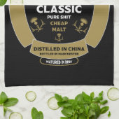 クリスマススコッチウイスキーラベル キッチンタオル (折り畳み)