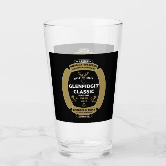 クリスマススコッチウイスキーラベル タンブラーグラス (正面)