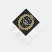 クリスマススコッチウイスキーラベル 縁ありカクテルナプキン (角)