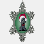 クリスマススコットランドオーナメント スノーフレークピューターオーナメント (左)