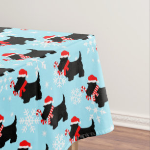 クリスマススコットランド犬のパターン テーブルクロス