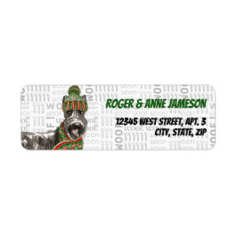 クリスマススコットランド犬の恋人のホリデーアドレス ラベル