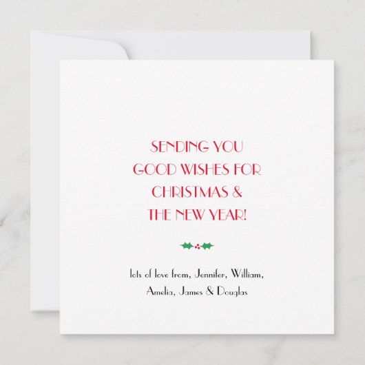 クリスマススコットランド犬バッファロープライド赤フラット ノートカード (裏面)