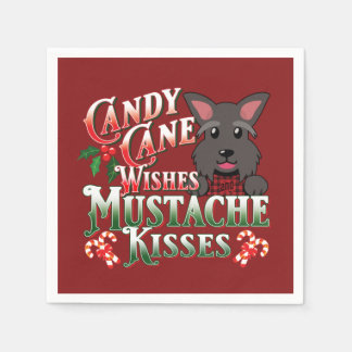 クリスマススコティッシュテリアスコッチドッグデコップページ スタンダードカクテルナプキン