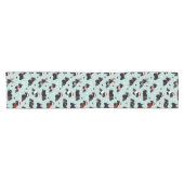 クリスマススコティッシュテリアブルー ショートテーブルランナー (横)